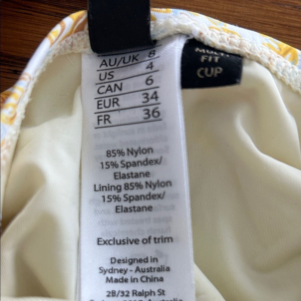 Nip Tuck Swim Yellow and White Swimsuit - Picture 3 of 7